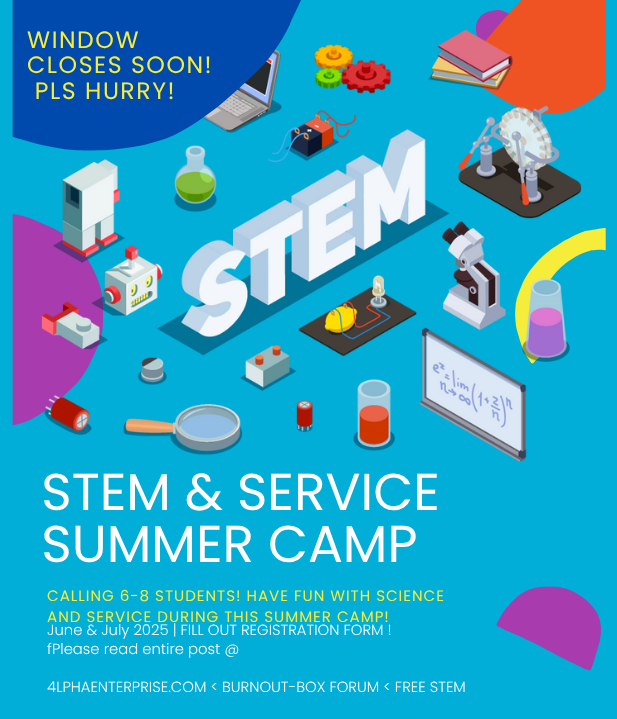 Flyer urging rush for free 2025 summer camp for middle school students in eastside campus HCC STEM program
