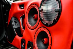 car door with speaker upgrade